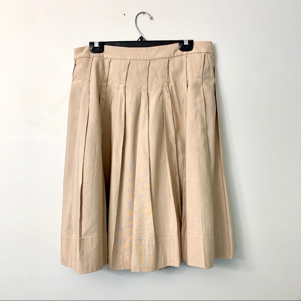 Talbots pleated khaki skirt 12
